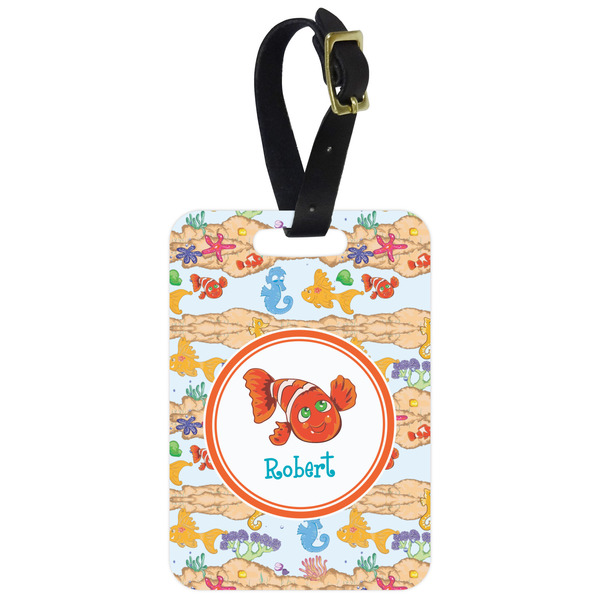 Custom Under the Sea Metal Luggage Tag w/ Name or Text