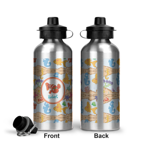 Under the Sea Aluminum Water Bottle - Front and Back