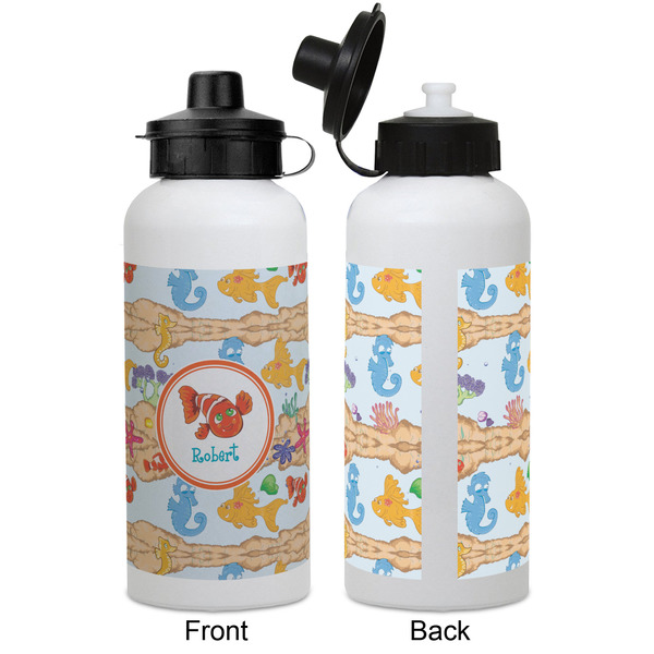 Under the Sea Aluminum Water Bottle - White APPROVAL