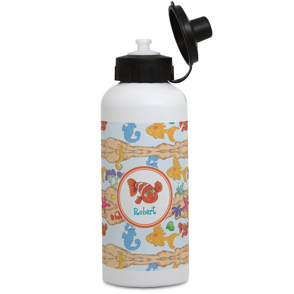 Custom Under the Sea Water Bottles - Aluminum - 20 oz - White (Personalized)
