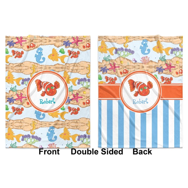 Under the Sea Baby Blanket (Double Sided - Printed Front and Back)