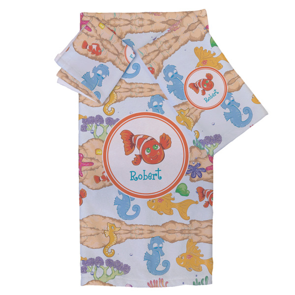 Custom Under the Sea Bath Towel Set - 3 Pcs (Personalized)
