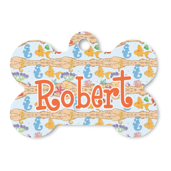 Custom Under the Sea Bone Shaped Dog ID Tag (Personalized)