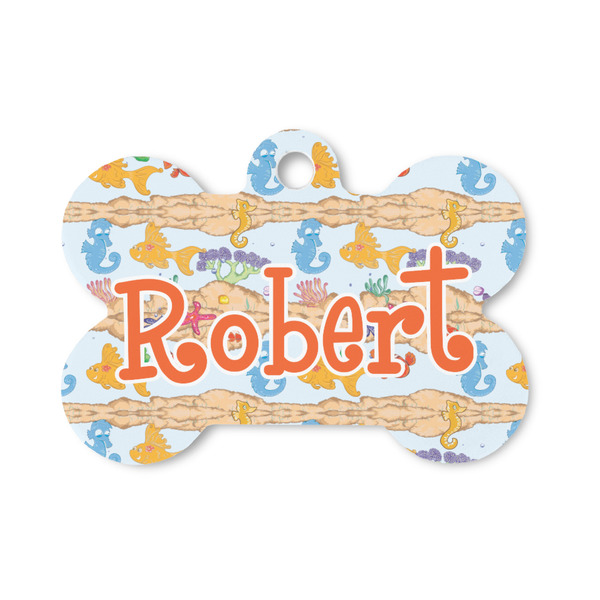 Custom Under the Sea Bone Shaped Dog ID Tag - Small (Personalized)