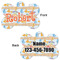 Under the Sea Bone Shaped Dog Tag - Front & Back