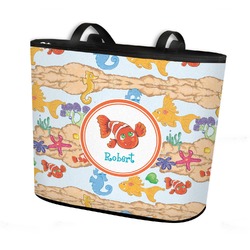 Under the Sea Bucket Tote w/ Genuine Leather Trim (Personalized)