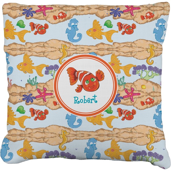 Custom Under the Sea Faux-Linen Throw Pillow 20" (Personalized)