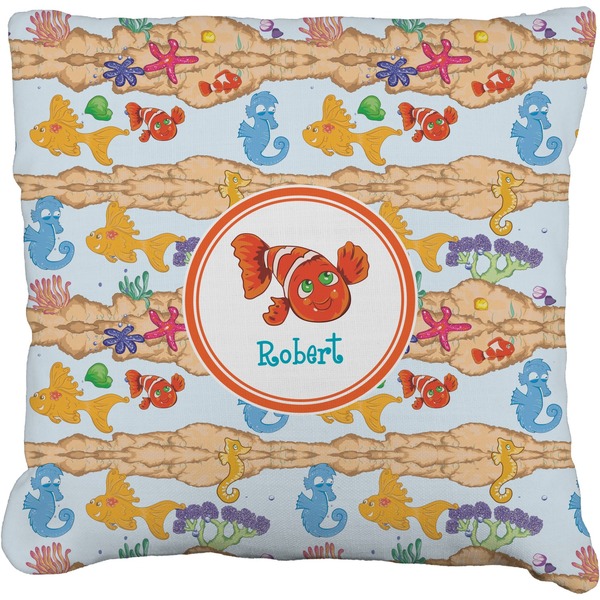 Custom Under the Sea Faux-Linen Throw Pillow 26" (Personalized)