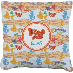 Under the Sea Faux-Linen Throw Pillow (Personalized)