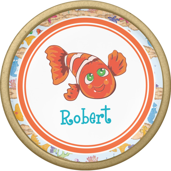 Under the Sea Cabinet Knob - Gold - Front