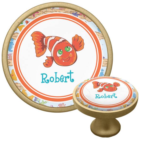 Custom Under the Sea Cabinet Knob - Gold (Personalized)