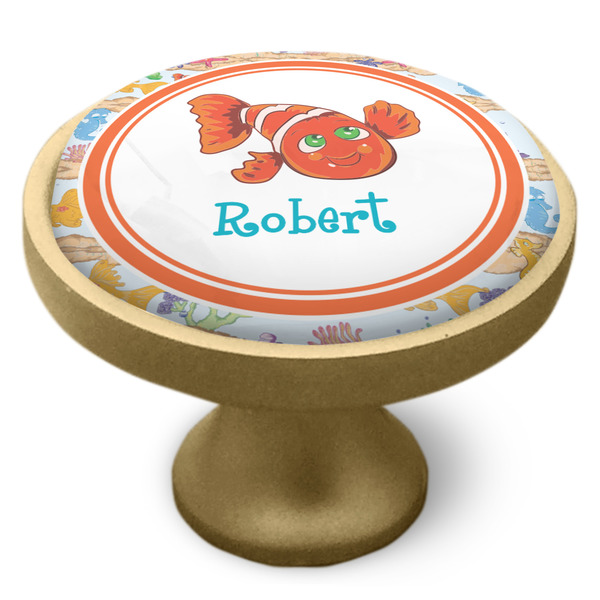 Under the Sea Cabinet Knob - Gold - Side