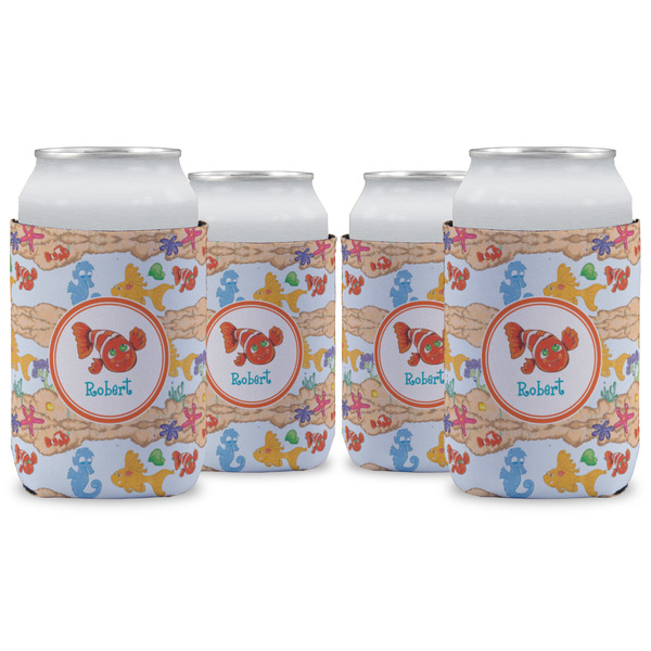 Custom Under the Sea Can Cooler (12 oz) - Set of 4 w/ Name or Text