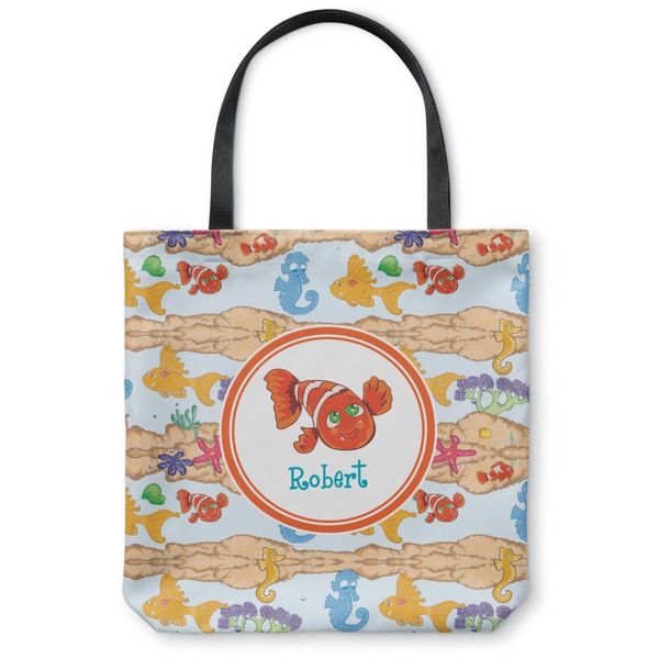 Custom Under the Sea Canvas Tote Bag - Large - 18"x18" (Personalized)