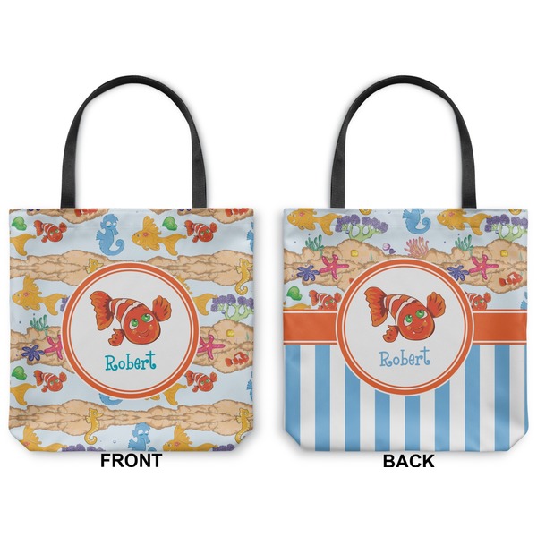 Under the Sea Canvas Tote - Front and Back