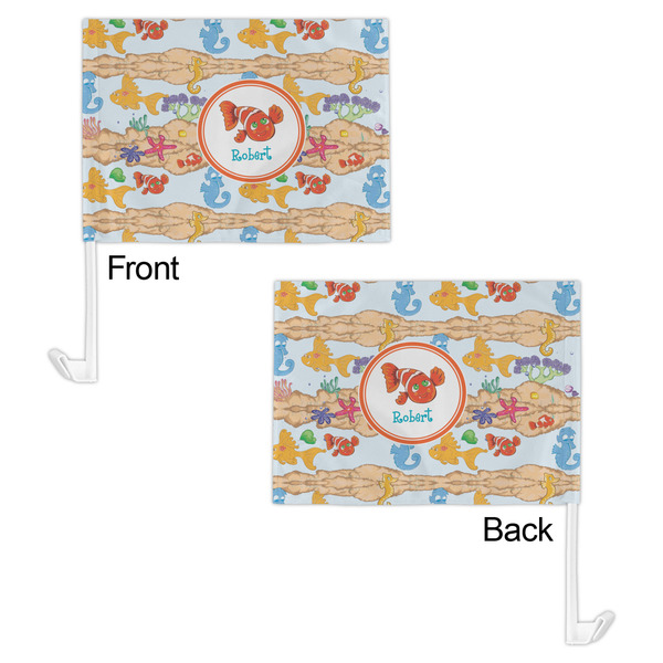 Under the Sea Car Flag - 11" x 8" - Front & Back View