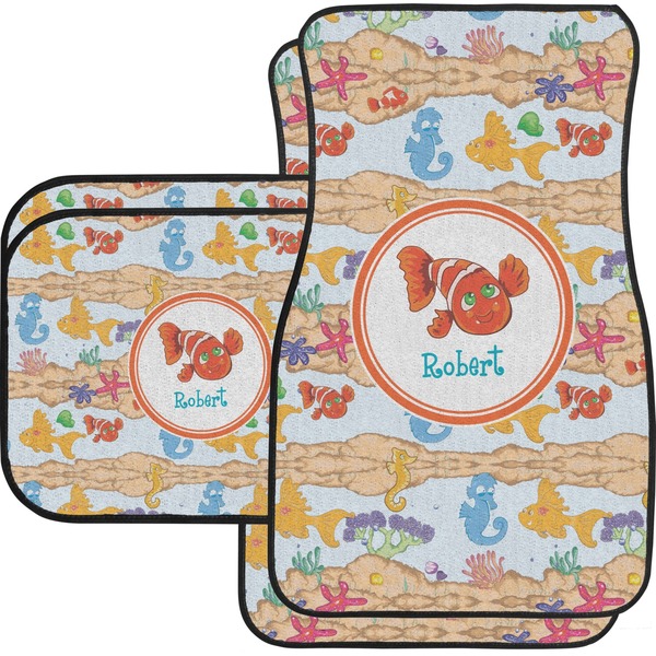 Custom Under the Sea Car Floor Mats Set - 2 Front & 2 Back (Personalized)