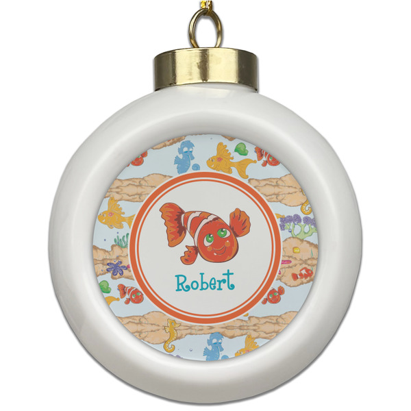 Custom Under the Sea Ceramic Ball Ornament (Personalized)