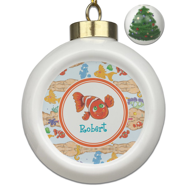 Custom Under the Sea Ceramic Ball Ornament - Christmas Tree (Personalized)