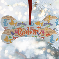 Under the Sea Ceramic Dog Ornament w/ Name or Text