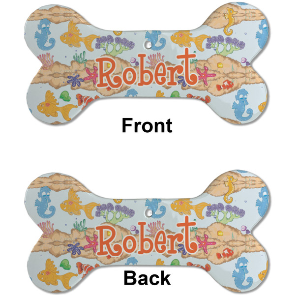 Under the Sea Ceramic Flat Ornament - Bone Front & Back (APPROVAL)
