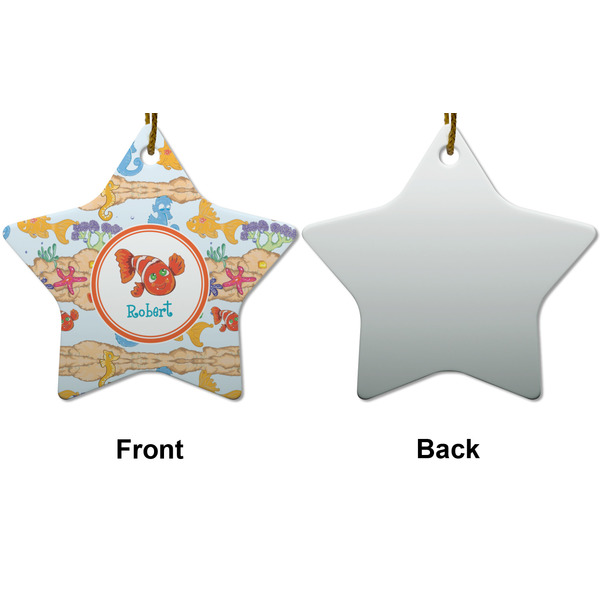 Under the Sea Ceramic Flat Ornament - Star Front & Back (APPROVAL)