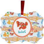 Under the Sea Metal Frame Ornament - Double Sided w/ Name or Text