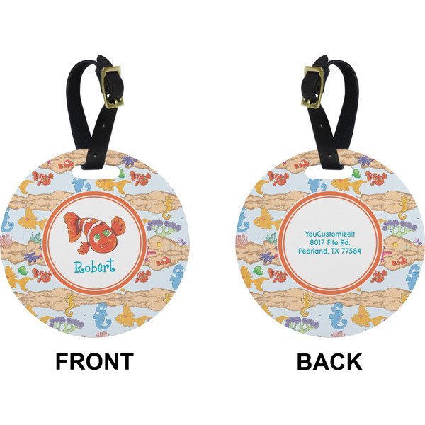 Under the Sea Circle Luggage Tag (Front + Back)