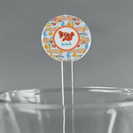 Under the Sea 5.5" Round Plastic Stir Sticks - Clear (Personalized)