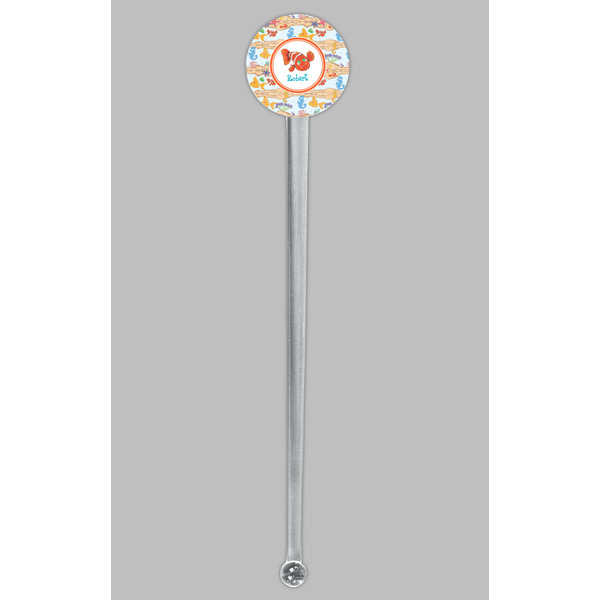 Under the Sea Clear Plastic 7" Stir Stick - Round - Single Stick