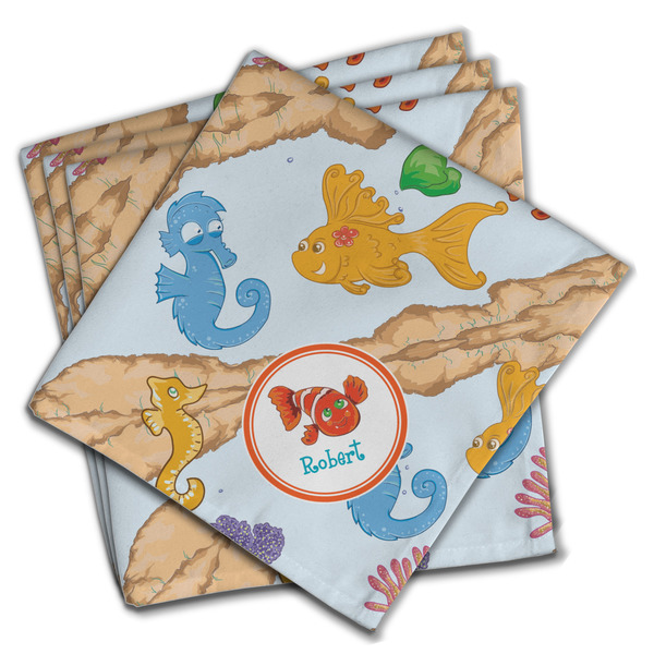 Custom Under the Sea Cloth Napkins (Set of 4) (Personalized)