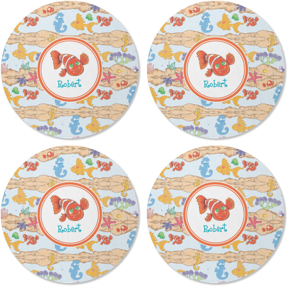 Under the Sea Coaster Round Rubber Back - Apvl