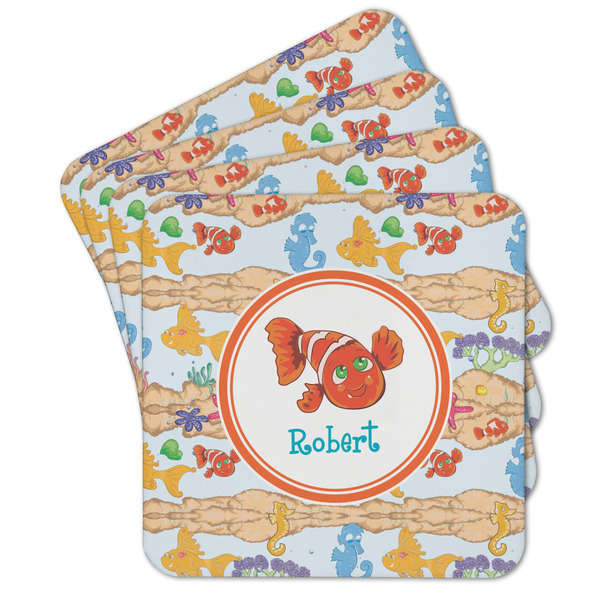 Custom Under the Sea Cork Coaster - Set of 4 w/ Name or Text