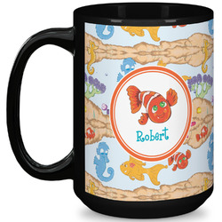 Under the Sea 15 Oz Coffee Mug - Black (Personalized)