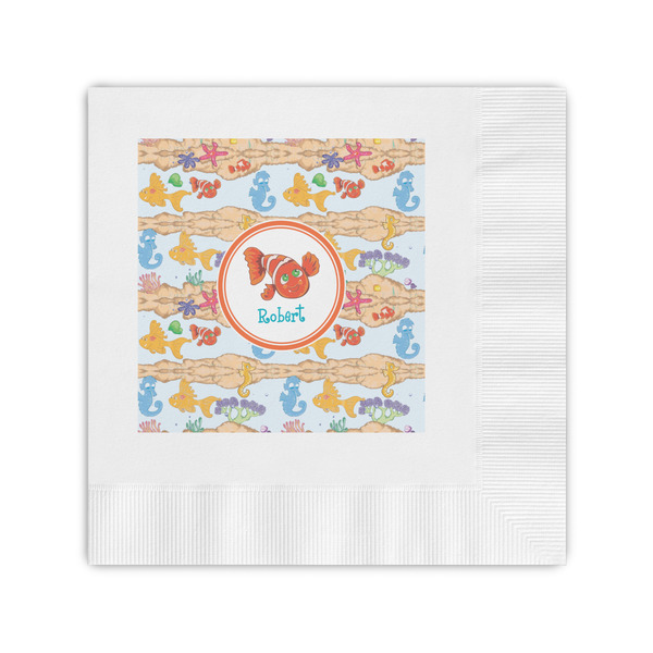 Custom Under the Sea Coined Cocktail Napkins (Personalized)