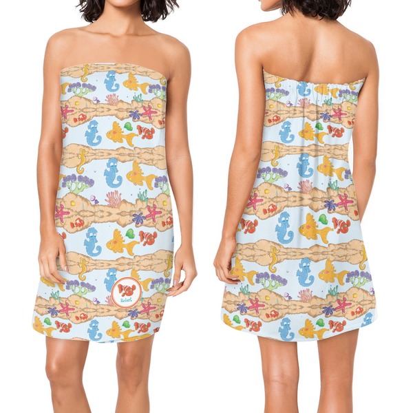Under the Sea Custom Bath Wrap - Front & Back View