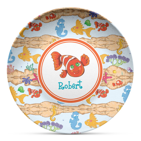 Custom Under the Sea Microwave Safe Plastic Plate - Composite Polymer (Personalized)