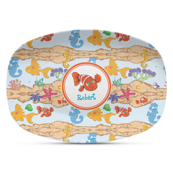 Custom Under the Sea Plastic Platter - Microwave & Oven Safe Composite Polymer (Personalized)