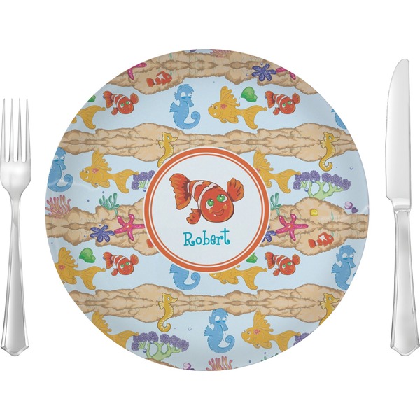 Custom Under the Sea 10" Glass Lunch / Dinner Plates - Single or Set (Personalized)