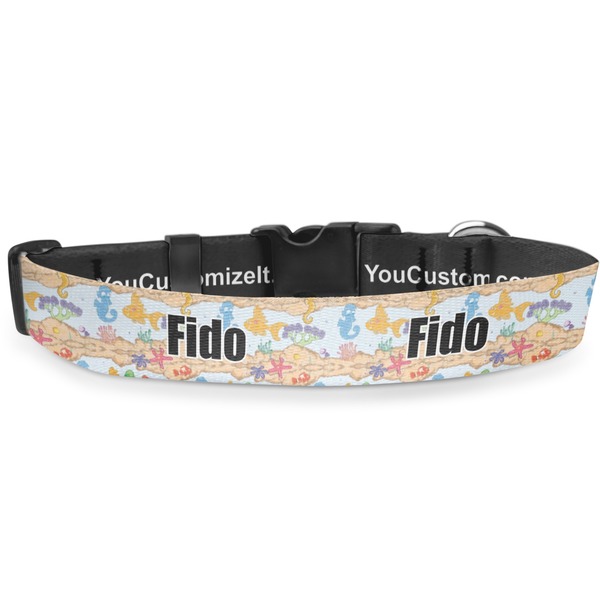 Custom Under the Sea Deluxe Dog Collar - Small (8.5" to 12.5") (Personalized)
