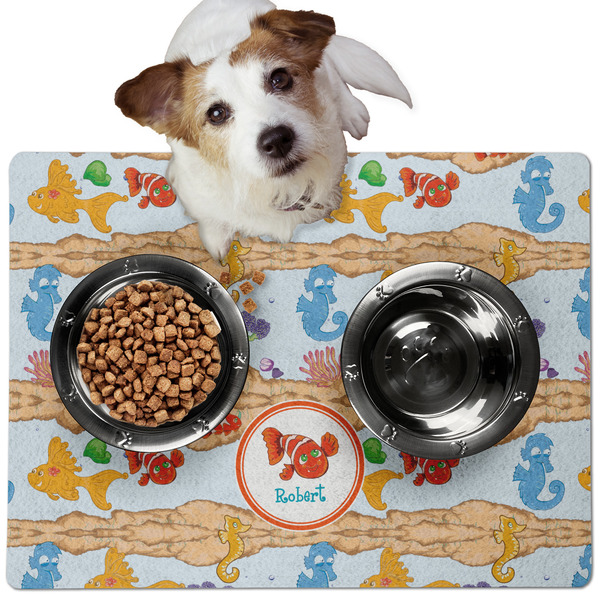 Under the Sea Dog Food Mat - Medium LIFESTYLE