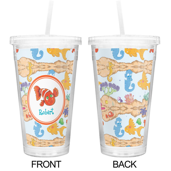 Under the Sea Double Wall Tumbler with Straw - Approval