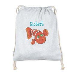 Under the Sea Drawstring Backpack - Sweatshirt Fleece - Double Sided (Personalized)