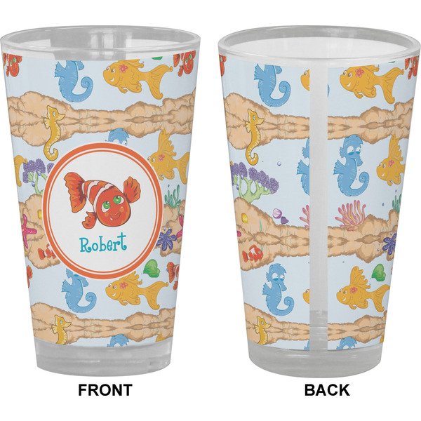 Under the Sea Pint Glass - Full Color - Front & Back Views