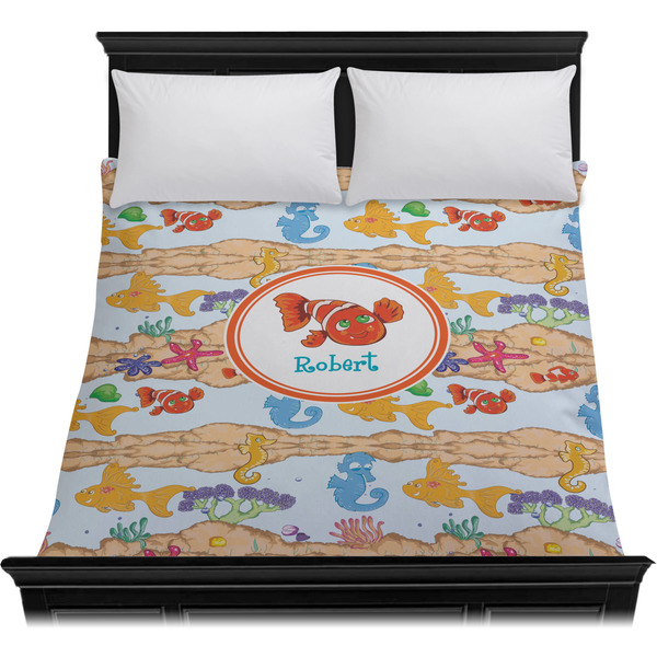 Under the Sea Duvet Cover - Queen - On Bed - No Prop