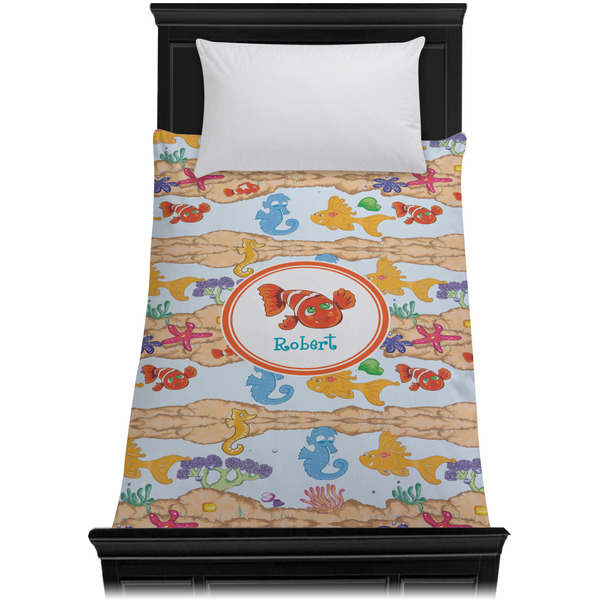 Under the Sea Duvet Cover - Twin - On Bed - No Prop