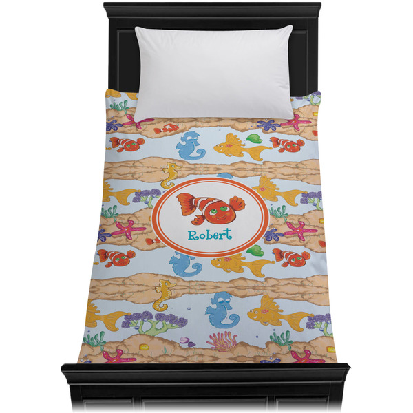 Under the Sea Duvet Cover - Twin XL - On Bed - No Prop