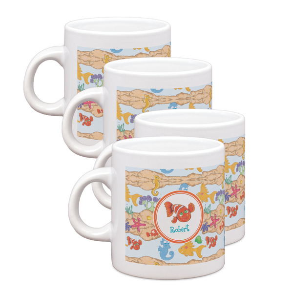 Custom Under the Sea Single Shot Espresso Cups - Set of 4 (Personalized)