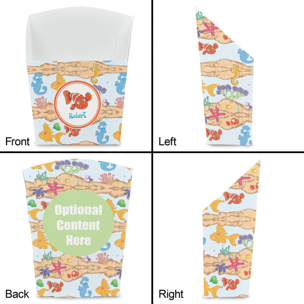 Under the Sea French Fry Favor Box - Front & Back View