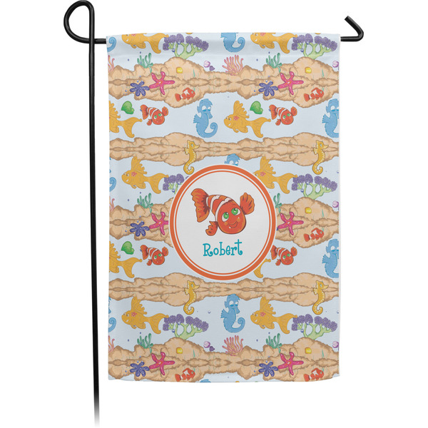 Custom Under the Sea Small Garden Flag - Single Sided w/ Name or Text